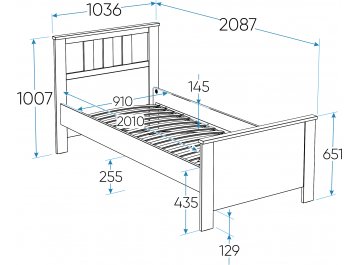Односпальная кровать Сага