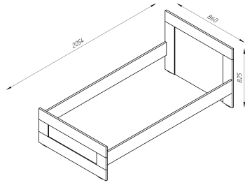 Односпальная кровать Сириус