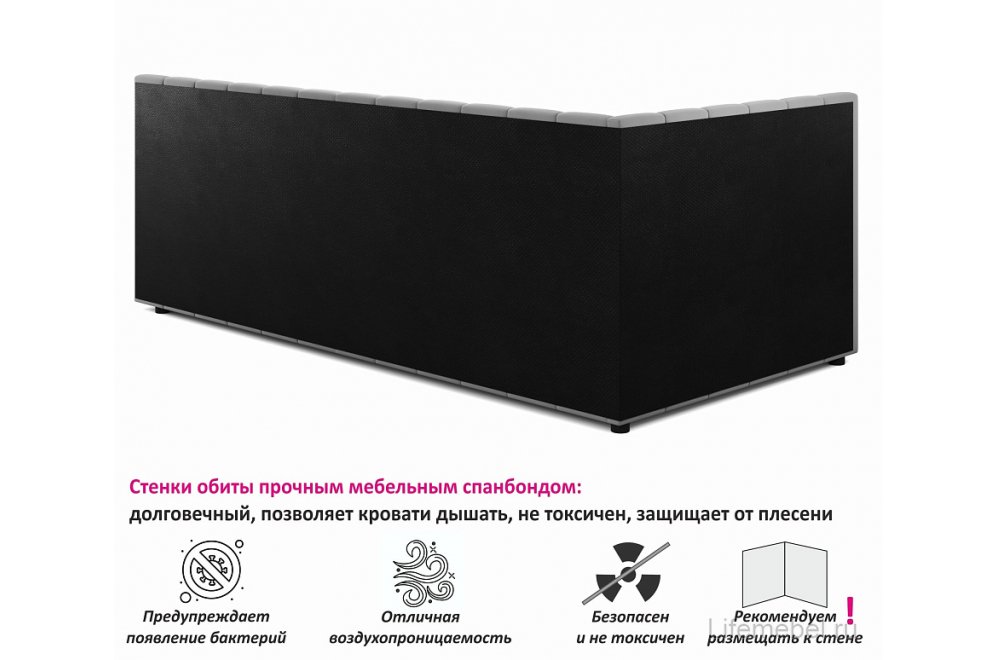 Тахта Bonna 90х200 велюр мята пастель