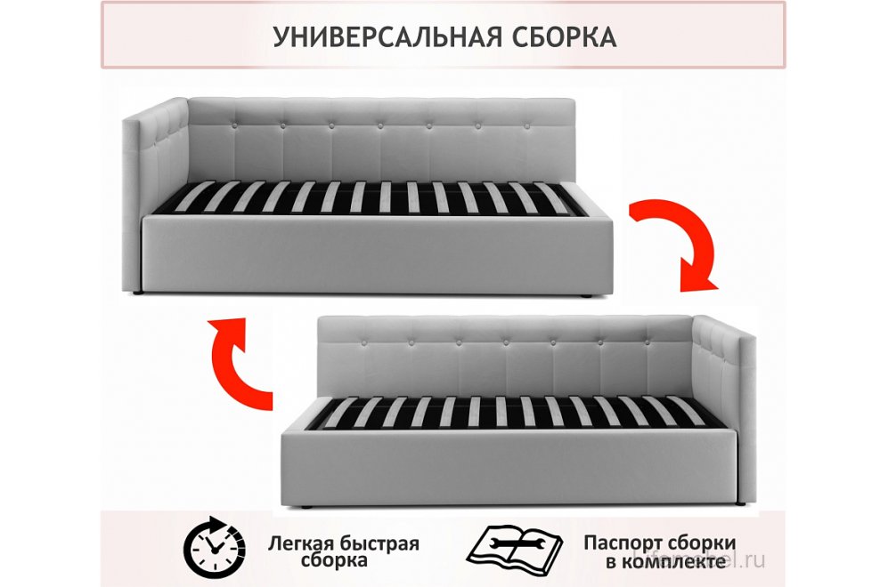 Тахта Bonna 90х200 велюр шоколад