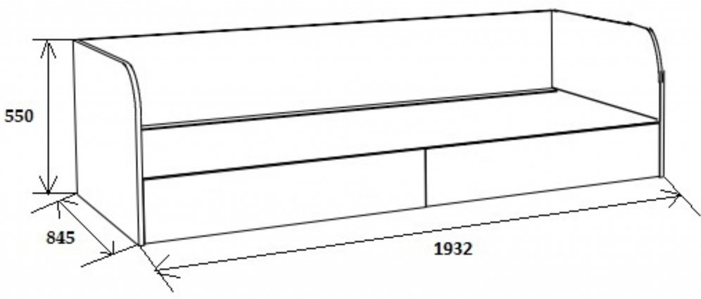 Софа Астра дуб молочный / дуб сонома