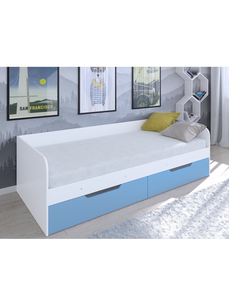 Софа Астра белый / голубой