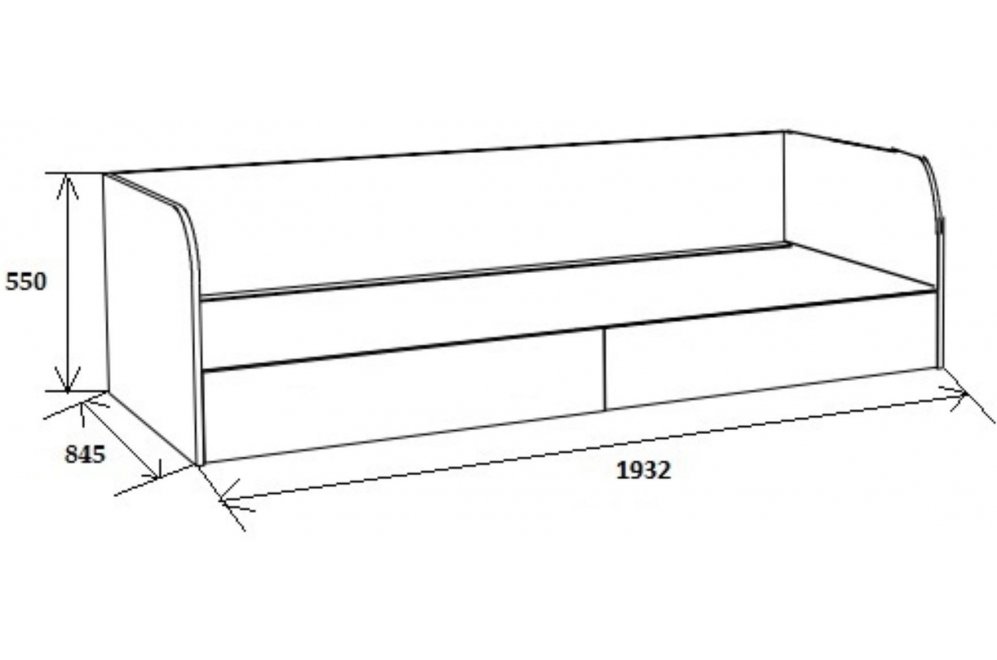 Софа Астра белый / орех
