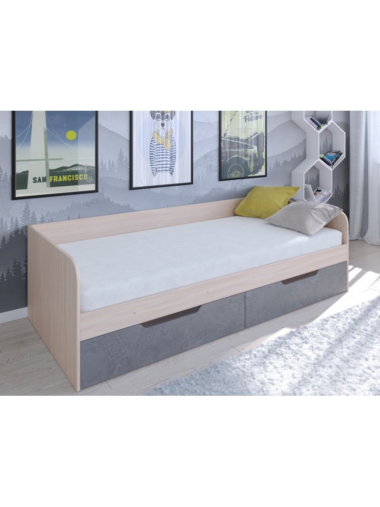 Софа Астра дуб молочный / железный камень