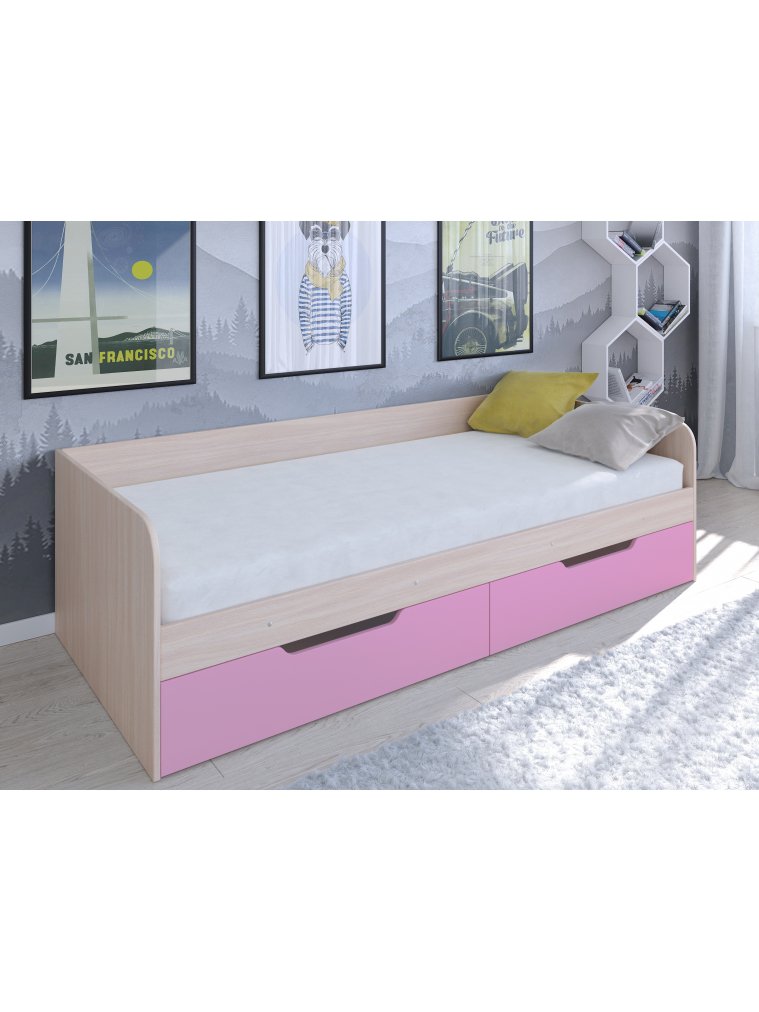 Софа Астра дуб молочный / розовый