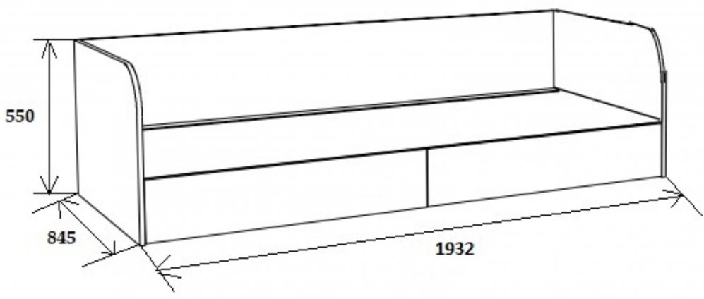 Софа Астра дуб молочный / оранжевый