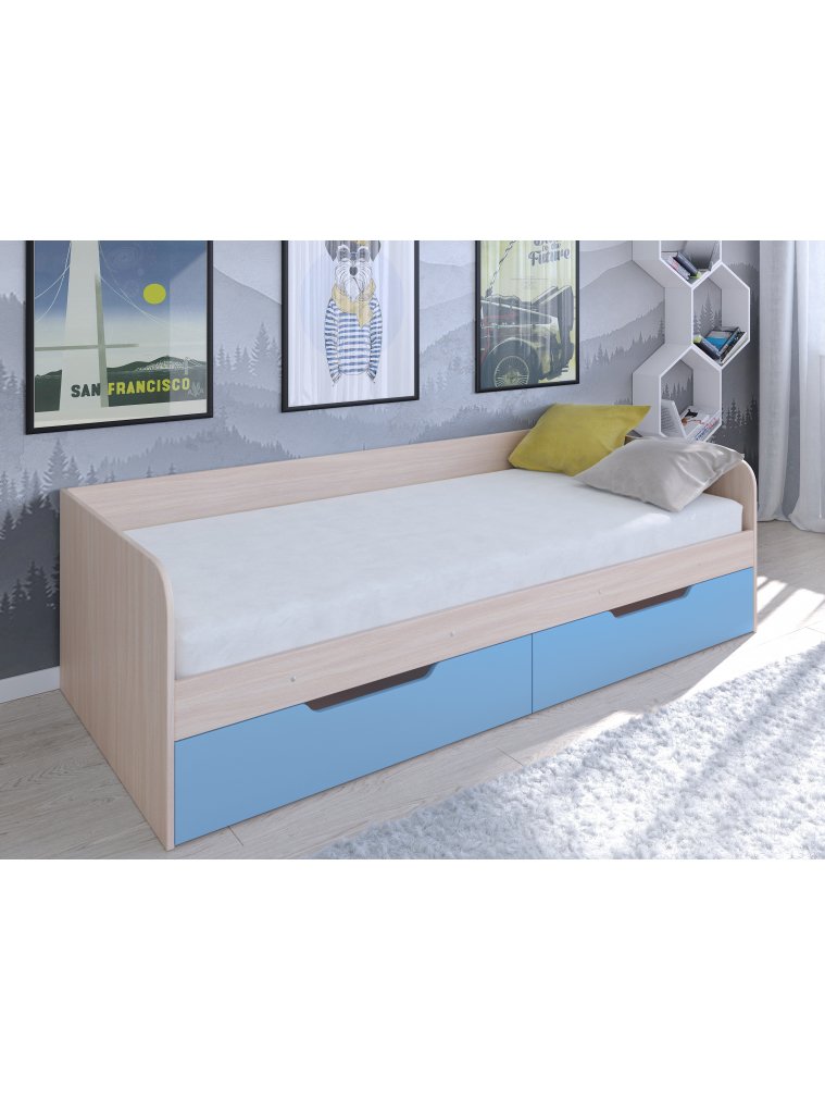 Софа Астра дуб молочный / голубой