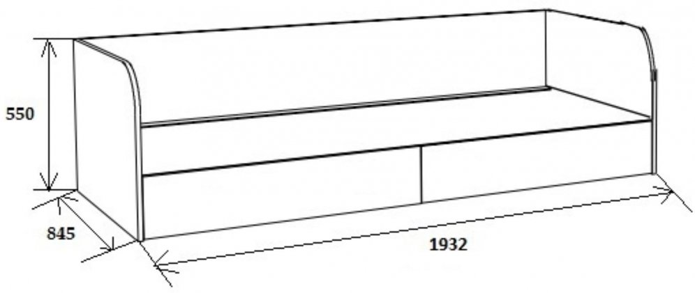 Софа Астра дуб сонома / оранжевый