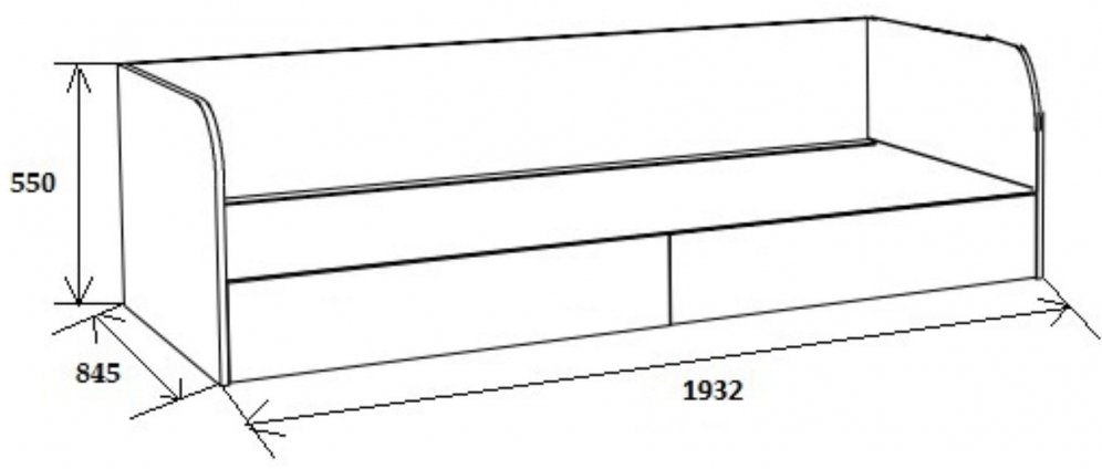 Софа Астра дуб сонома / дуб молочный