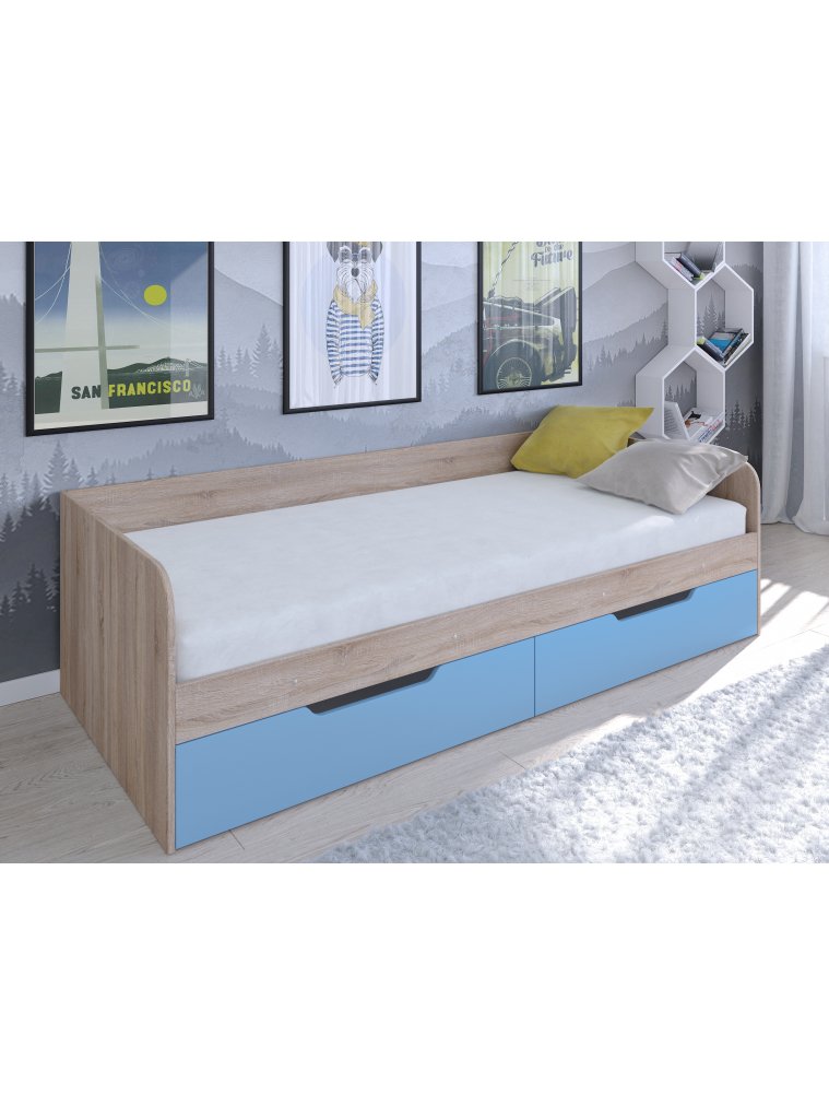 Софа Астра дуб сонома / голубой