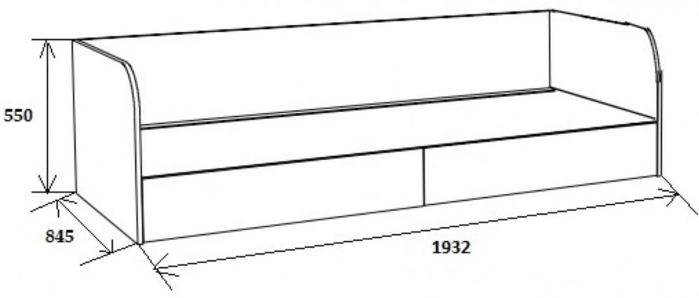 Софа Астра дуб сонома / белый