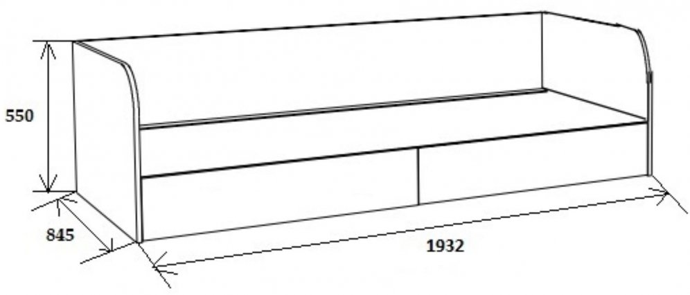 Софа Астра венге / дуб шамони