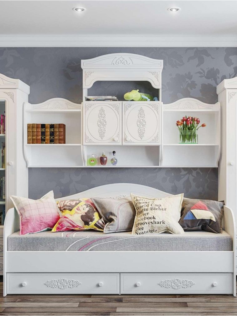 Софа Ассоль АС-10 80х200 белое дерево