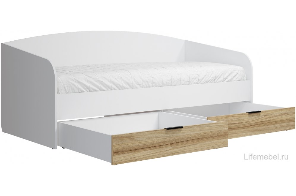 Софа Скайлайт СЛ-31К 90х200 блэквуд ячменный / белая