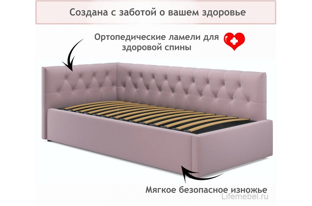 Тахта Afelia 90х200 лиловая