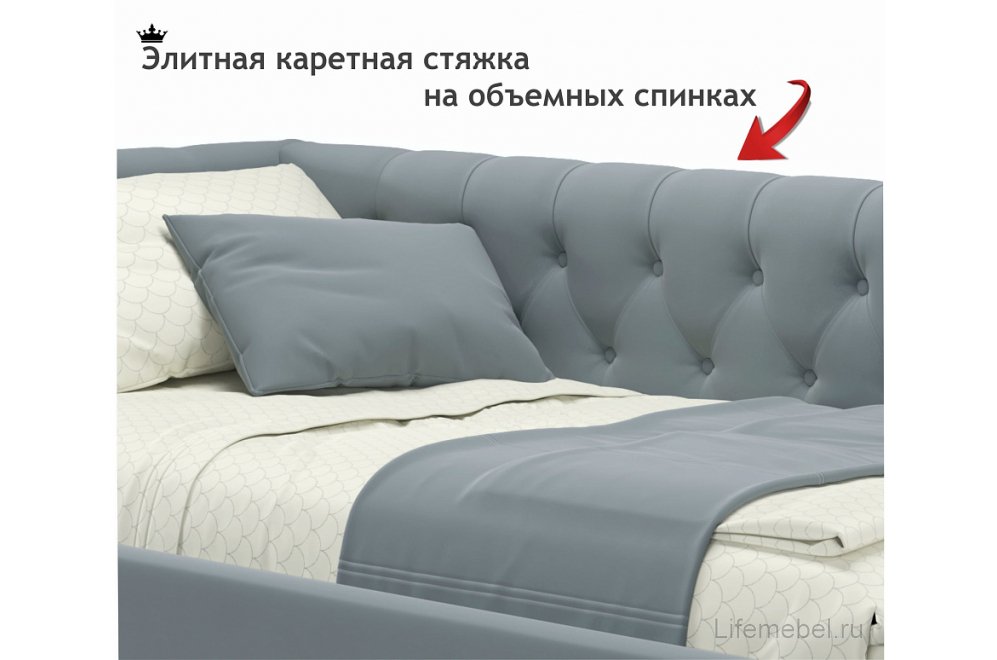 Тахта Afelia 90х200 серая