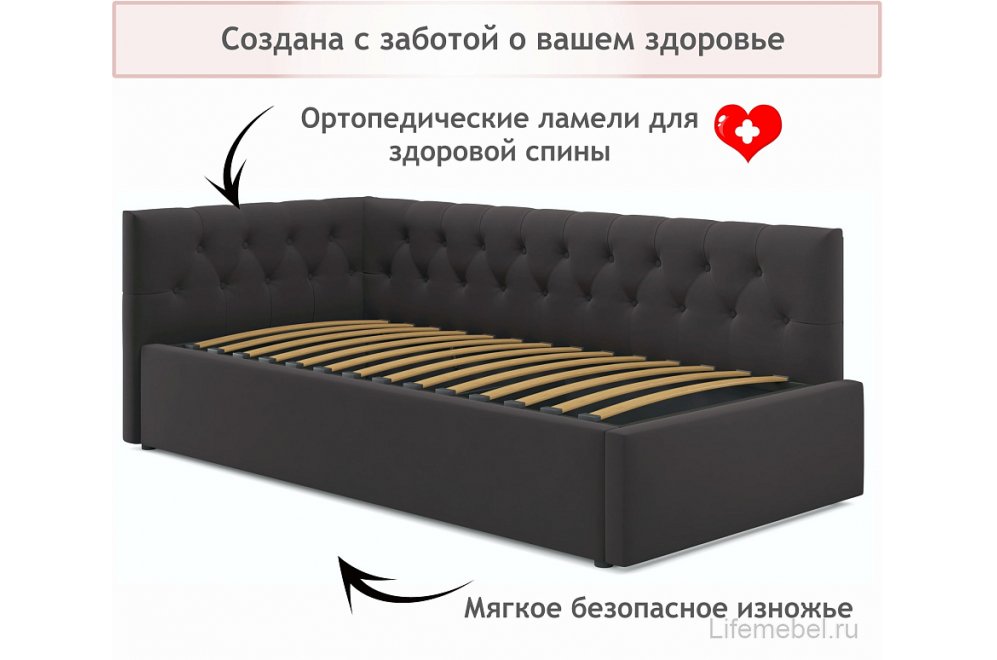 Тахта Afelia 90х200 шоколад