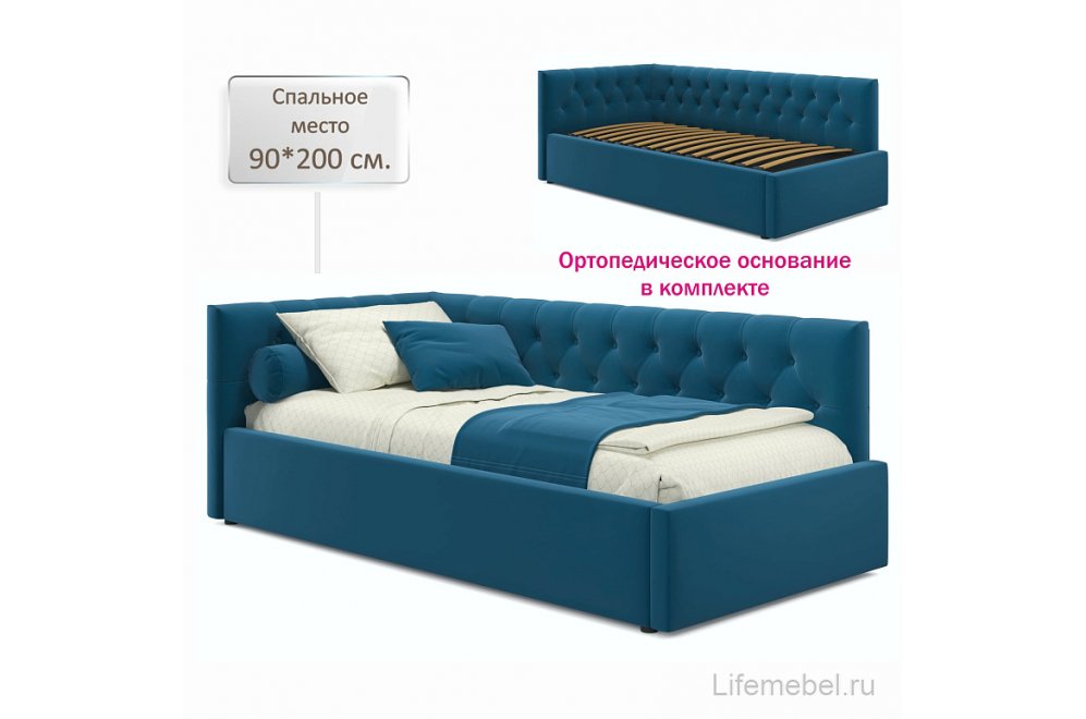 Тахта Afelia 90х200 синяя
