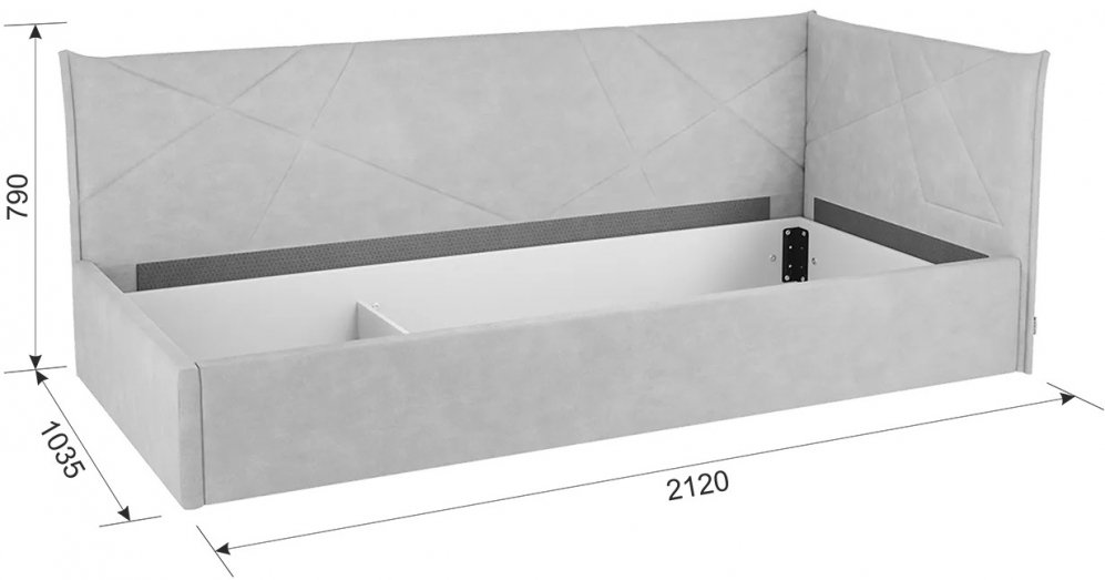 Тахта Бест 90х200 с ПМ велюр капучино