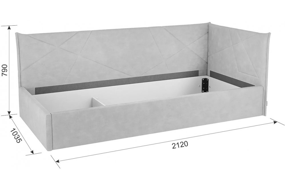 Тахта Бест 90х200 с ПМ велюр капучино