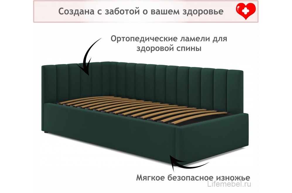 Тахта Венера 90х200 изумруд
