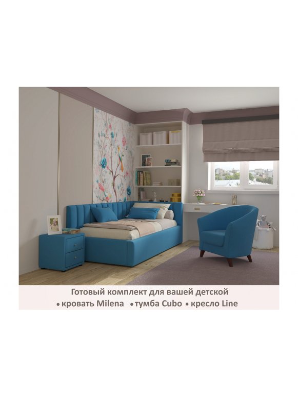 Тахта Milena 90х200 синяя