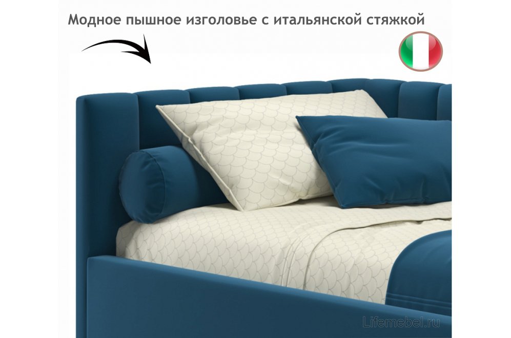 Тахта Milena 90х200 синяя