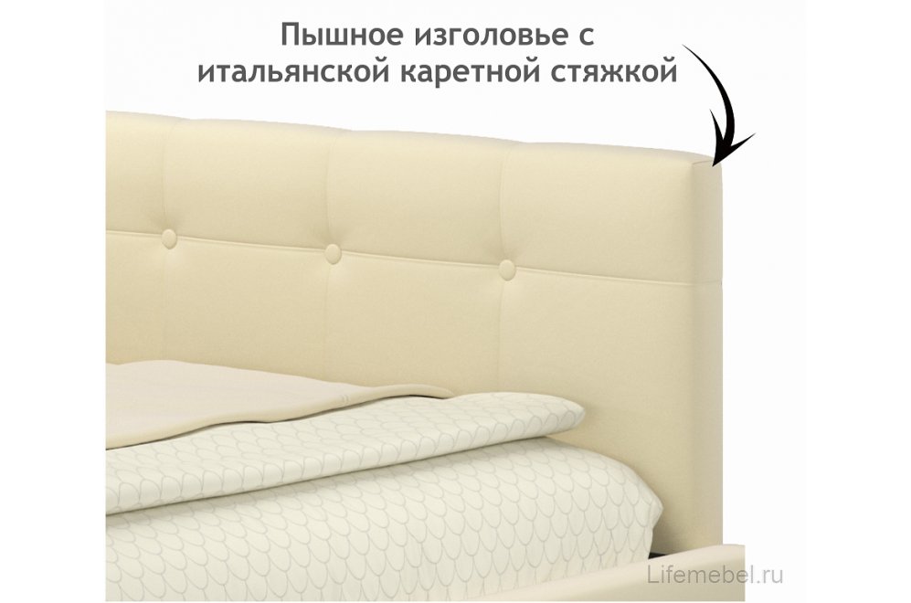 Тахта Bonna 90х200 велюр бежевый