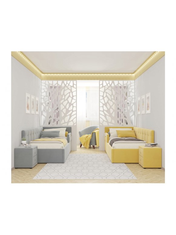 Тахта Bonna 90х200 велюр серый