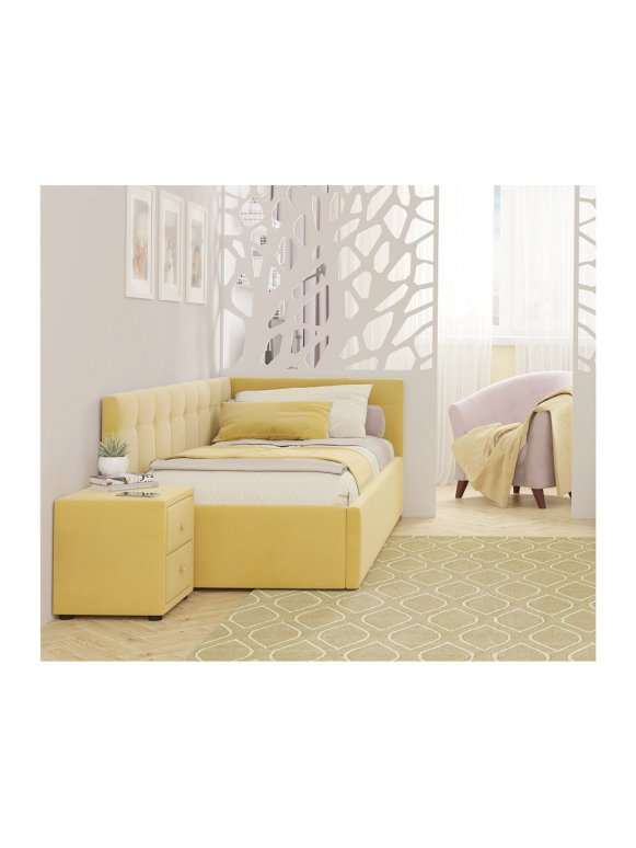 Тахта Bonna 90х200 велюр желтый