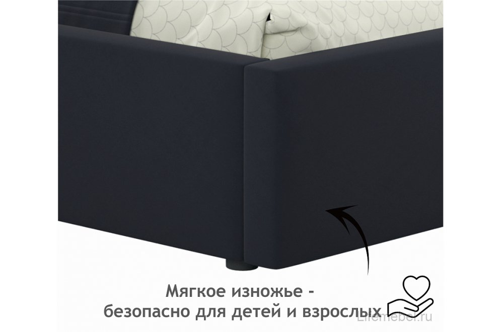 Тахта Bonna 90х200 велют черный