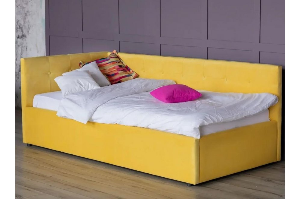 Тахта Bonna 90х200 c ПМ велюр желтый