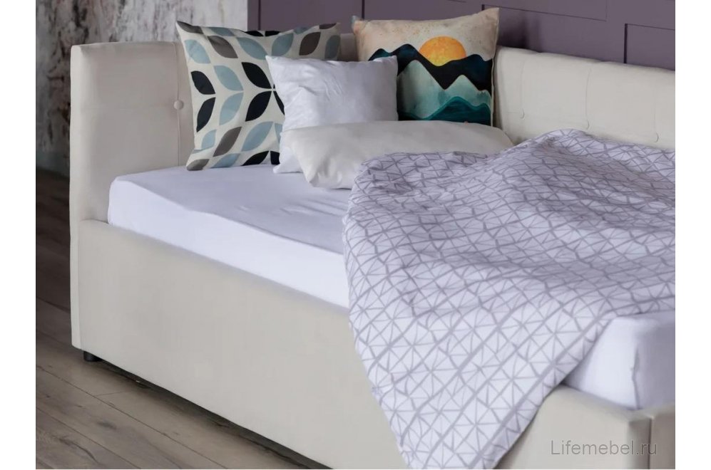 Тахта Bonna 90х200 с ПМ велюр бежевый