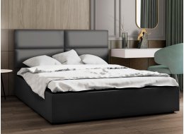 Полутораспальная кровать Афродита-4 140х200 с ПМ экокожа marvel grey