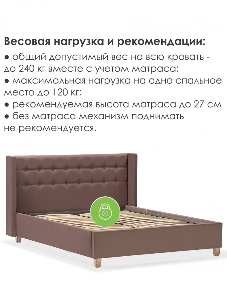 Полутораспальная кровать Афродита-9.2 140х200 с ПМ велюр velutto 36