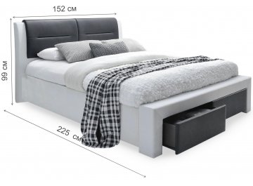 Полутораспальная кровать Cassandra-S