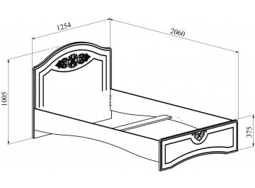 Полутораспальная кровать Ассоль АС-111К