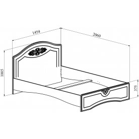 Полутораспальная кровать Ассоль