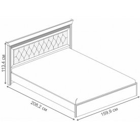 Полутораспальная кровать Бирель 1