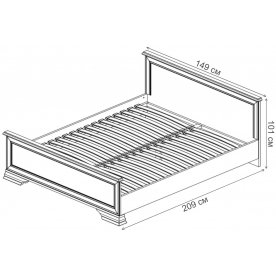 Полутораспальная кровать Кентаки LOZ с основанием