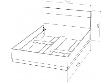 Полутораспальная кровать Мичиган