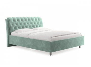 Односпальная кровать Olivia микровелюр селадон