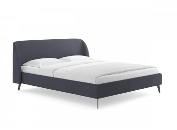 Двуспальная кровать Rosa графитовый диагональ