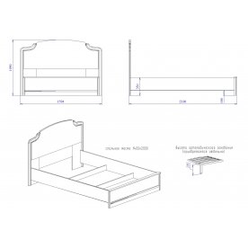 Полутораспальная кровать Сиенна