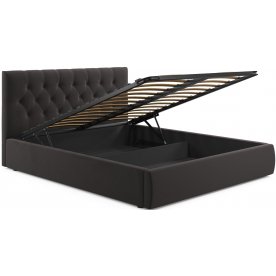 Полутораспальная кровать Verona 140х200 с ПМ велюр шоколад