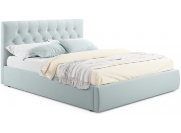 Полутораспальная кровать Verona 140х200 серый велюр