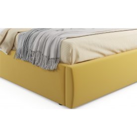 Полутораспальная кровать Verona 140х200 желтый велюр