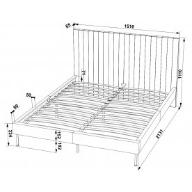 Полутораспальная кровать Звезда