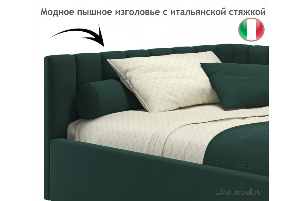 Тахта Венера 120х200 изумруд