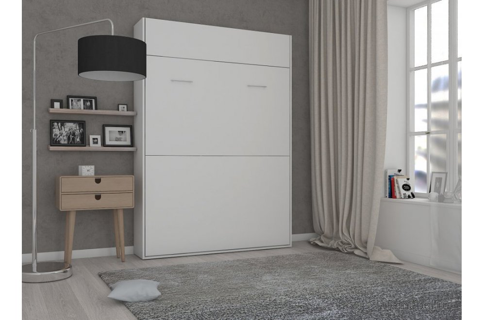 Шкаф-кровать Studio super eco 140х200 с ПМ белая